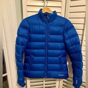 Womens Marmot Down Jacket, Womens Size Small, Blue